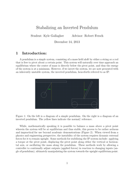 Stabalizing an Inverted Pendulum