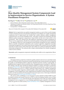 How Quality Management System Components Lead to Improvement in Service Organizations: a System Practitioner Perspective