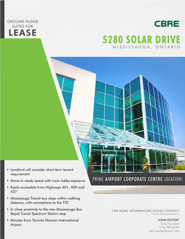 5280 Solar Drive Mississauga, Ontario