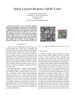 Quick Layered Response (QLR) Codes