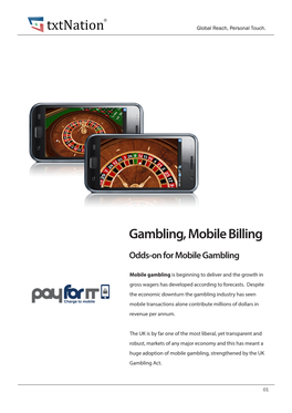 Igaming, Mobile Billing