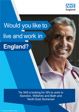 Would You Like to Live and Work in England?