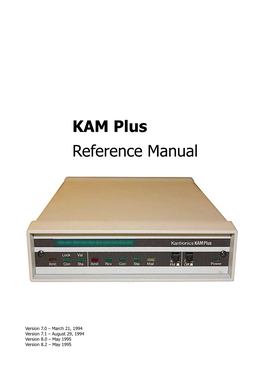 KAM Plus Reference Manual