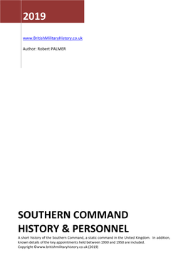 Southern Command History & Personnel