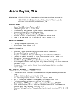 CAC Jason Bayani CV