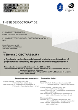 These De Doctorat De