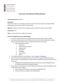 Creating Your Own Women's History Museum.Pdf