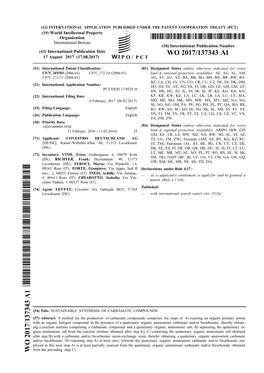 WO 2017/137343 Al 17 August 2017 (17.08.2017) P O P C T
