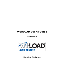 Webload Console User's Guide