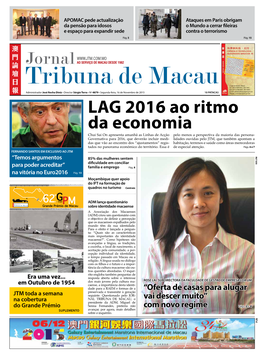 LAG 2016 Ao Ritmo Da Economia