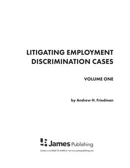 Litigating Employment Discrimination Cases