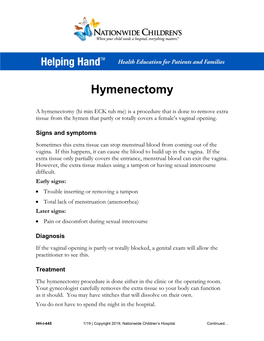 Hymenectomy (PDF)