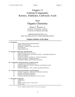 13. Carbonyl Compounds. Ketones, Aldehydes, and Carboxylic Acids 14