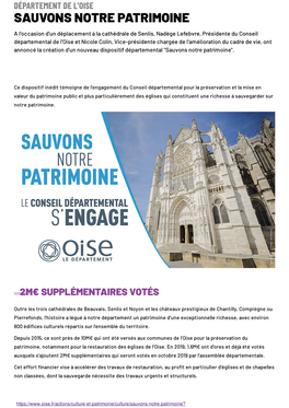 Sauvons Notre Patrimoine