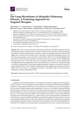 The Lung Microbiome in Idiopathic Pulmonary Fibrosis: a Promising Approach for Targeted Therapies