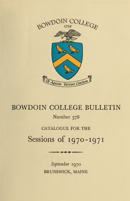 Catalogue (Bowdoin College Bulletin No. 378)