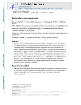 Bacterial Microcompartments