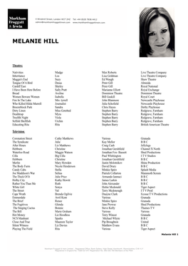 Melanie Hill