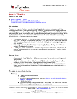 Annexin V Staining Research Use Only