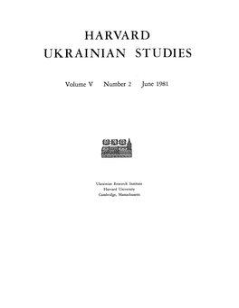 Harvard Ukrainian Studies