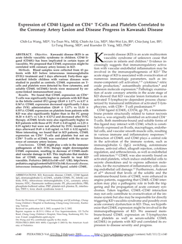 Kawasaki Disease (KD) Is an Acute Multisystem