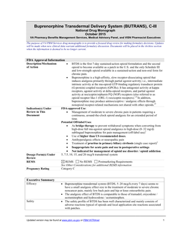 Buprenorphine Transdermal System (BUTRANS)