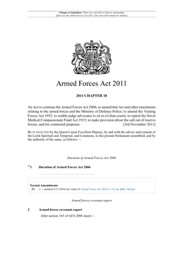 Armed Forces Act 2011