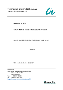 Perturbations of Periodic Sturm-Liouville Operators