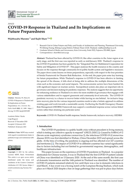 COVID-19 Response in Thailand and Its Implications on Future Preparedness