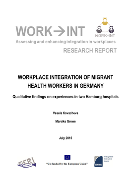 Migrant Workers in the German Health Sector