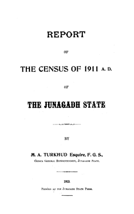Report of the Census of 1911 A. D. of the Junagadh State