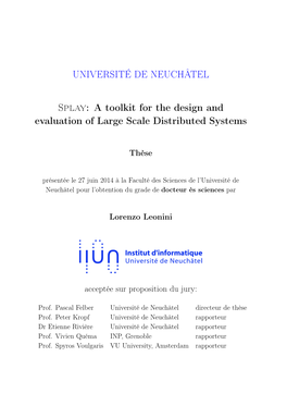 Splay: a Toolkit for the Design and Evaluation of Large Scale Distributed Systems