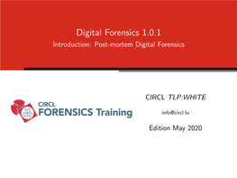 Introduction: Post-Mortem Digital Forensics