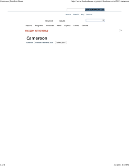 Cameroon | Freedom House