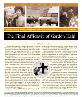 Gordon Kahl Affidavit Supp