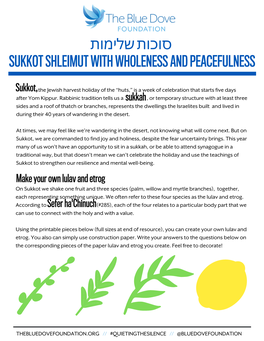 2020 Blue Dove Foundation Sukkot Resource