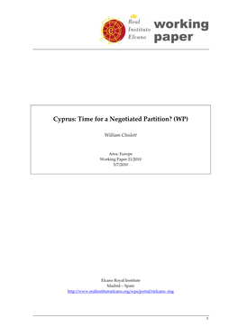 Cyprus: Time for a Negotiated Partition? (WP)