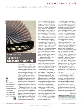 Viral Evolution: Accordion Adaptations Go Viral