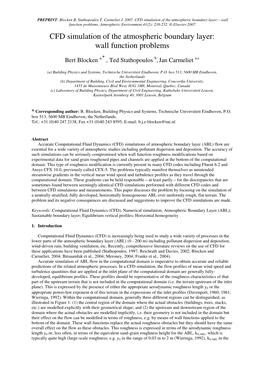CFD Simulation of the Atmospheric Boundary Layer: Wall Function Problems