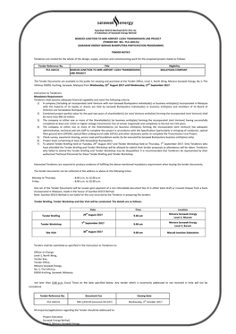 MARUDI JUNCTION to MIRI AIRPORT 132Kv TRANSMISSION LINE PROJECT (TENDER REF