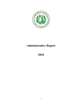 Administrative Report 2016