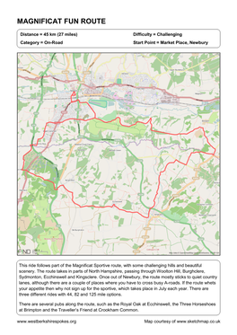 Magnificat Fun Route