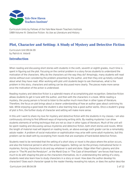 A Study of Mystery and Detective Fiction