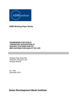 Framework for Public Transport Integration at Railway Stations and Its Implications for Quality of Life