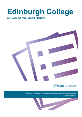 Edinburgh College 2019/20 Annual Audit Report