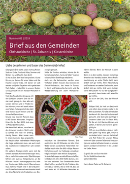 Brief Aus Den Gemeinden Christuskirche | St