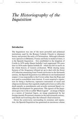 Spanish Inquisition 0631205993 4 001 Page Proof Page 1 15.11.2004 12:14Pm