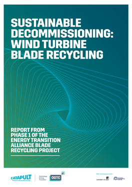 Sustainable Decommissioning: Wind Turbine Blade Recycling