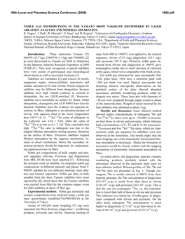 Noble Gas Distribution in the Yamato 000593 Nakhlite Deciphered By