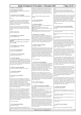 3 December 2010 Page 1 of 15 SATURDAY 27 NOVEMBER 2010 to Parsnips, It's the Busiest Time of Year for Many Farmers